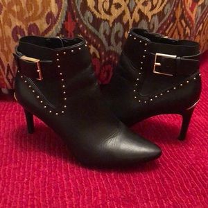 Calvin Klein Jozie Leather Ankle Boots